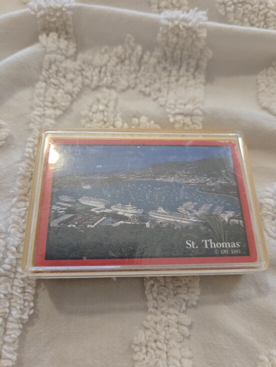 Source Unknown Other - Vintage St. Thomas Souvenir Sealed Playing Cards In Case